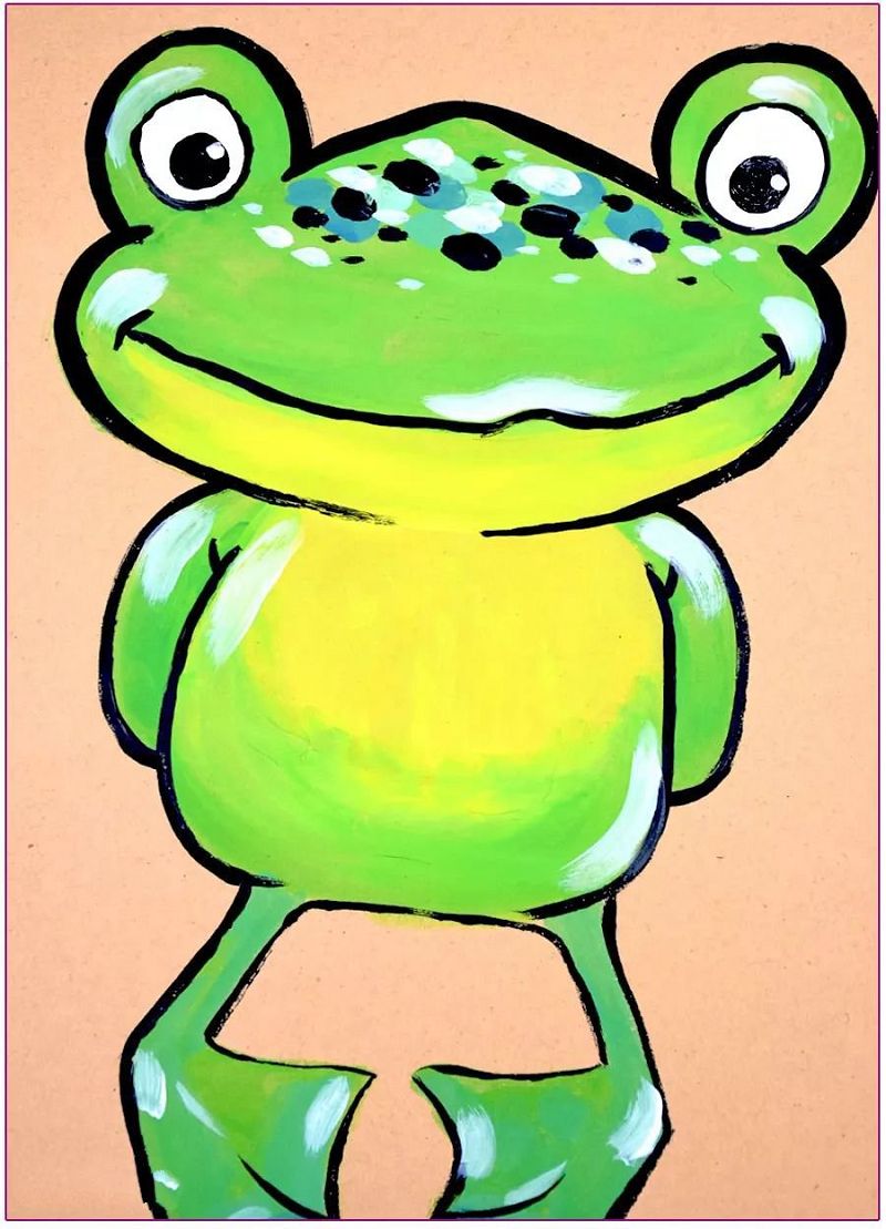 儿童画青蛙